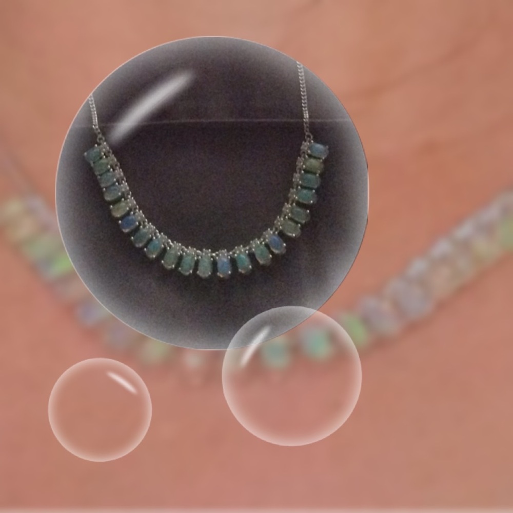 🆕 🦋 OVAL ETHIOPIAN OPALS 18" Necklace 🦋